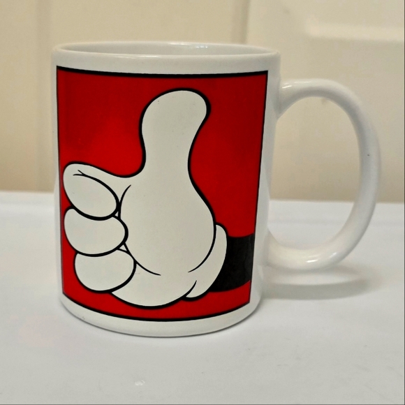 Disney Mickey Mouse Thumbs Up Mug - Red, Black and White - Picture 1 of 11